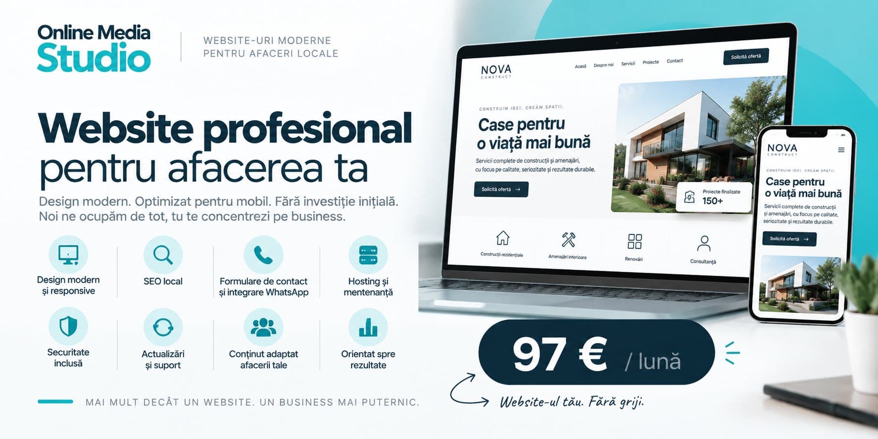 Website profesional pentru afacerea ta