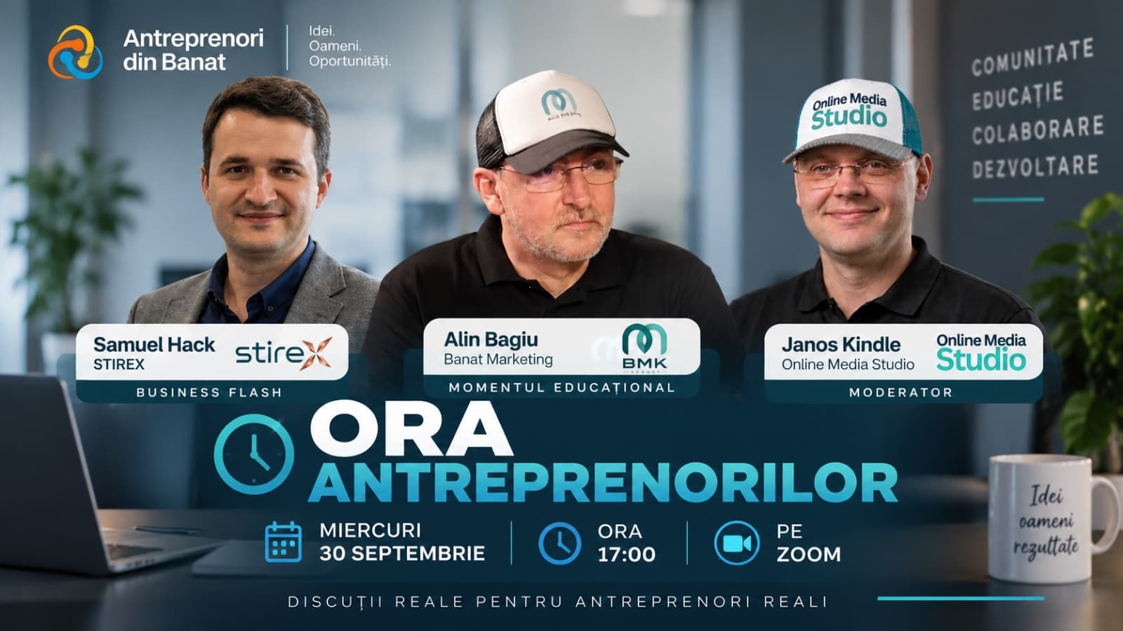 Imagine de prezentare pentru Ora Antreprenorilor – Business Flash & Momentul Educațional